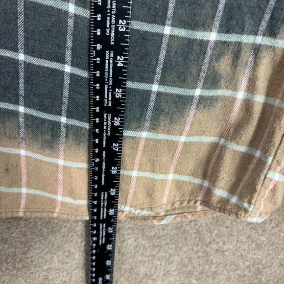 Ever Onward Shirt Tan Large Checked Tie Dye Flannel Support Your Local Mother‎ - Picture 5 of 9